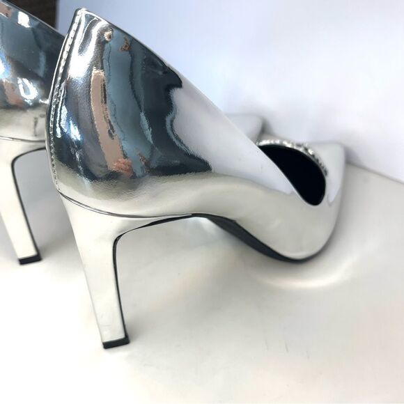 Zadig and Voltaire Perfect Mirror Leather Pumps With Wing Logo Sz 8 (39) NIB - Picture 11 of 14